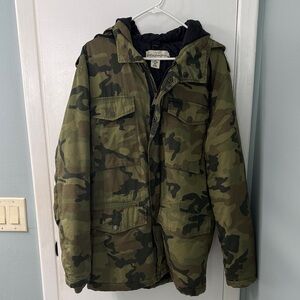 H&M Green Camouflage Military Jacket